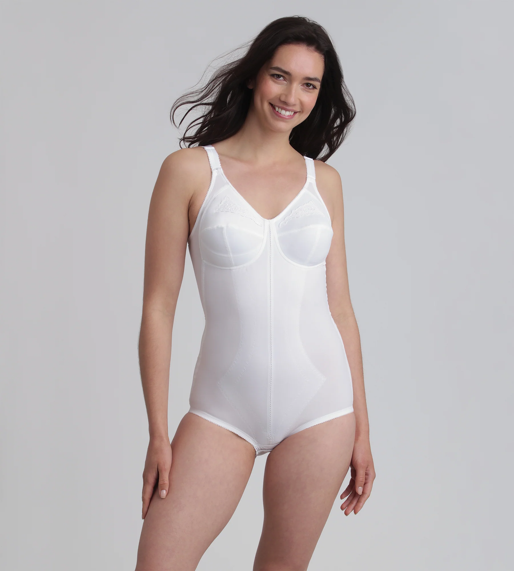 Body modellante bianco Regina di Quadri - Image 3