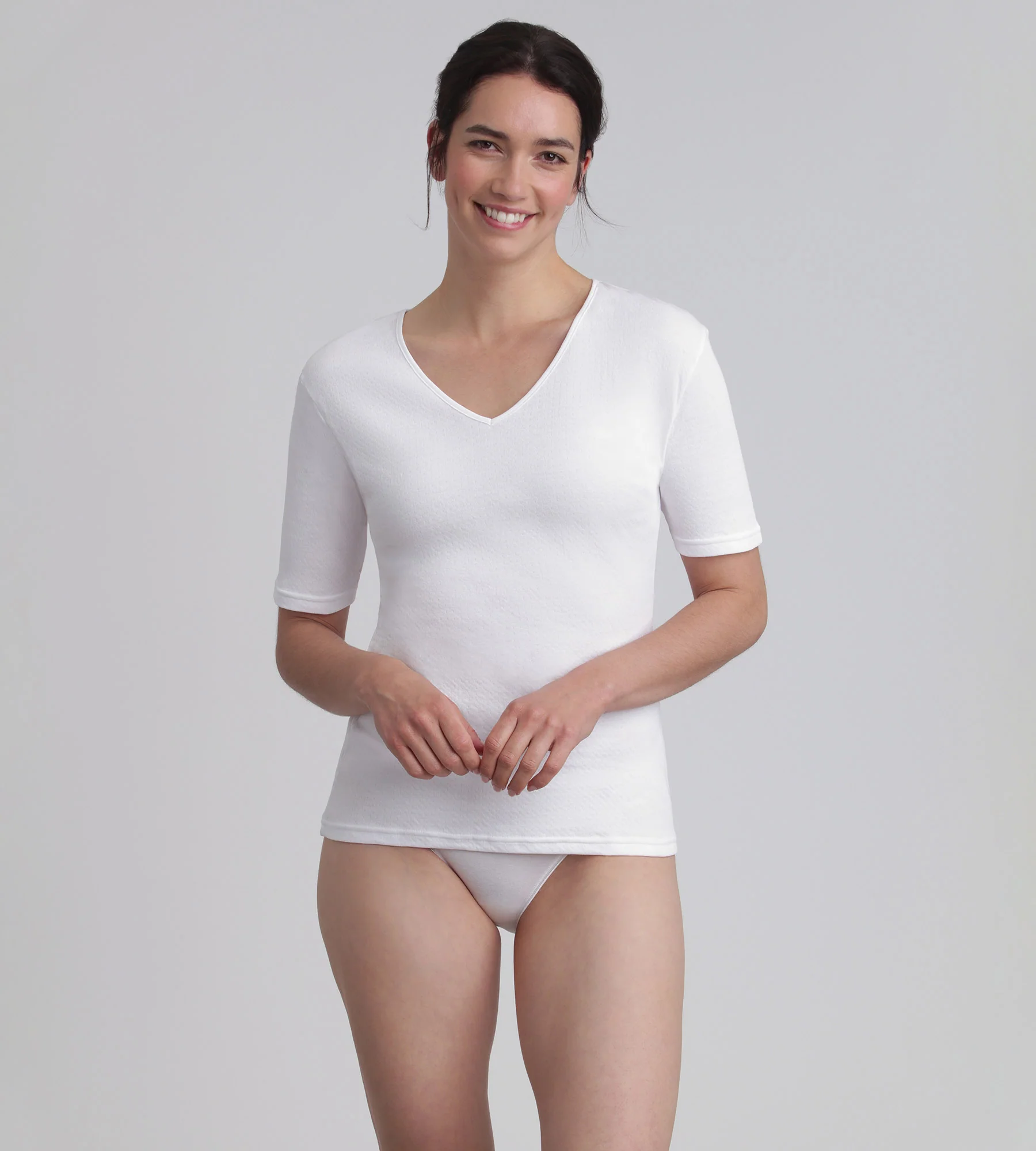 Maglietta a maniche corte Bianco Thermal Natural