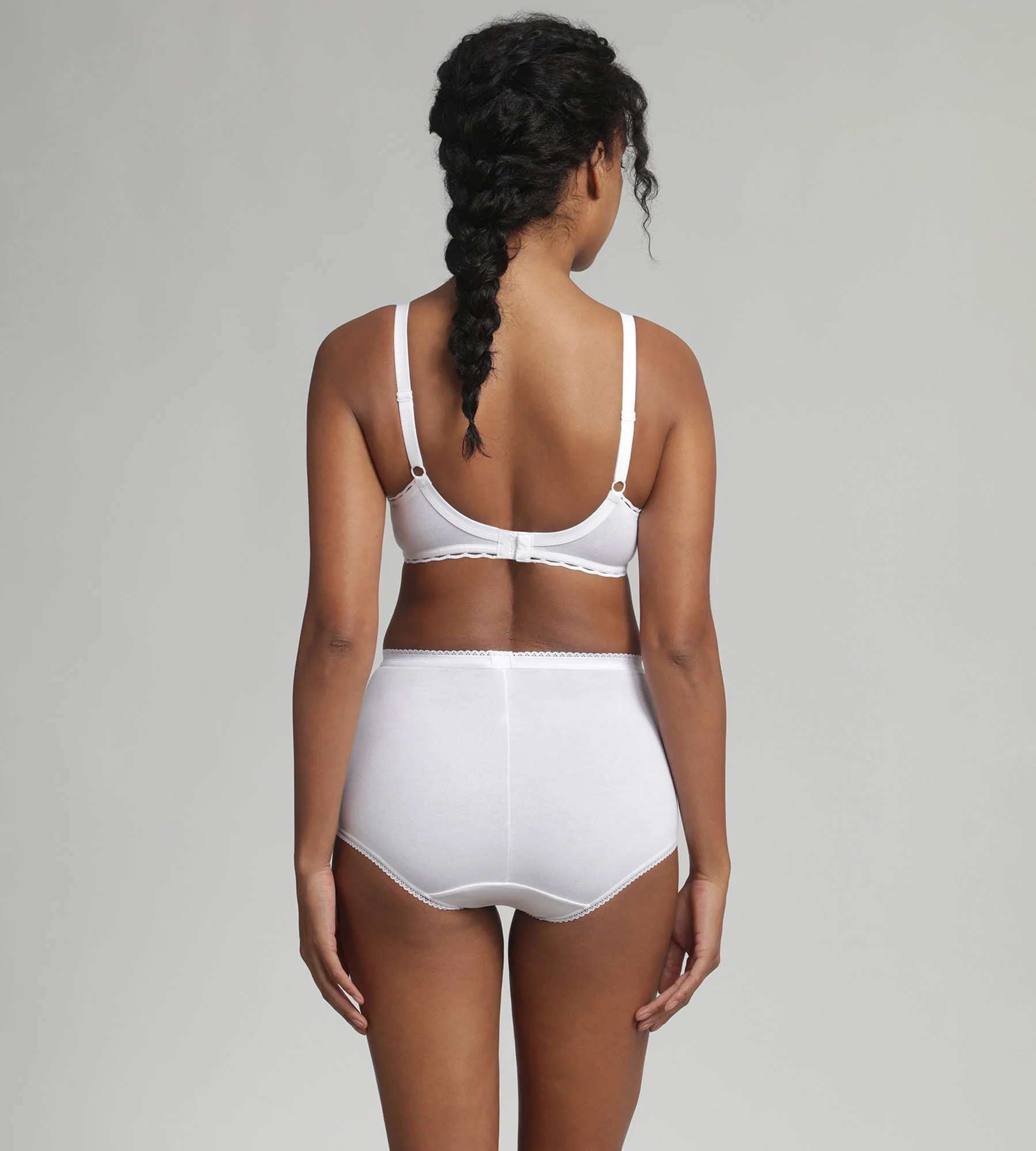 Pacco da 3 slip vita alta bianchi Cotone e Pizzo - Image 4