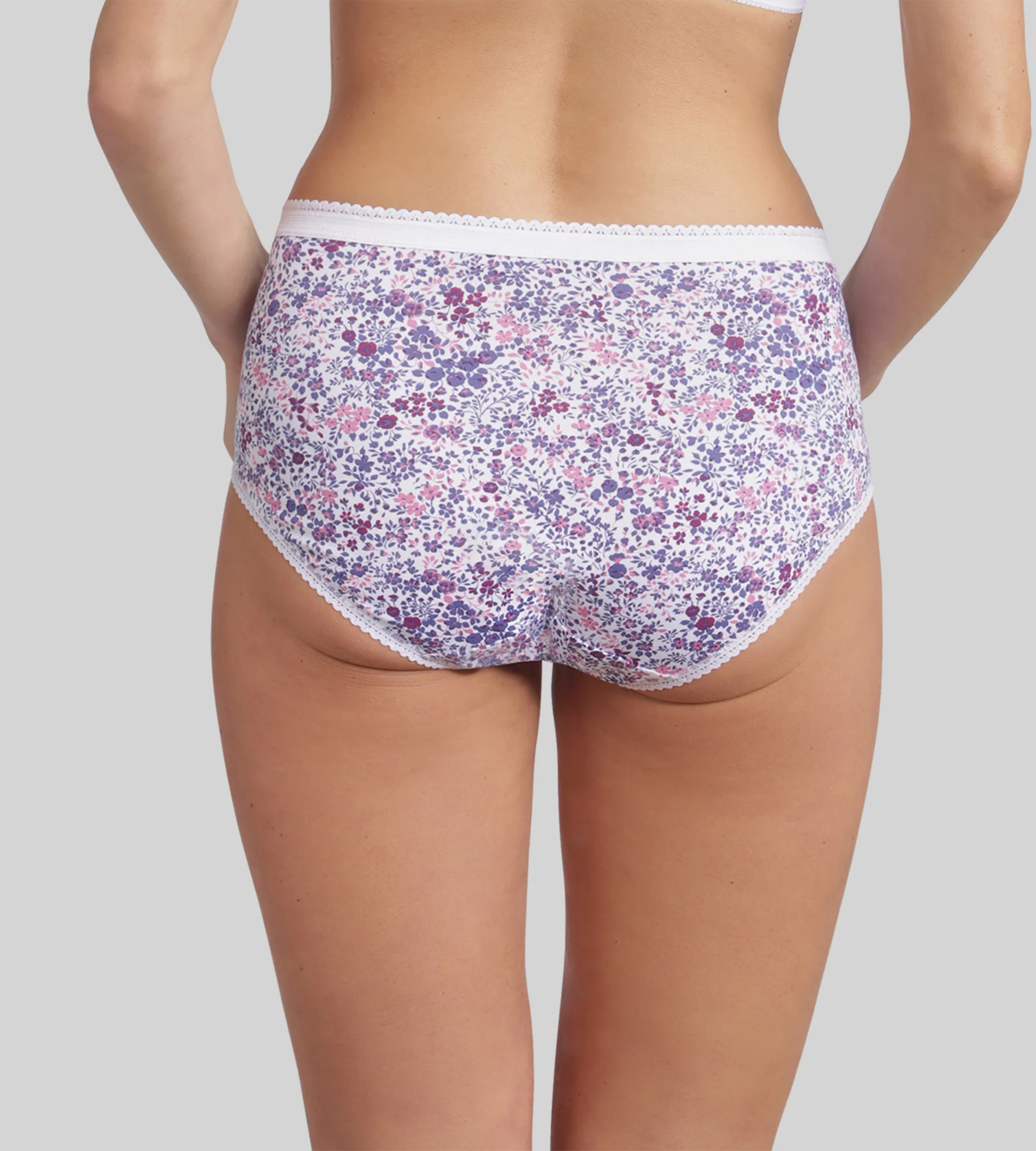 Pacco di 3 slip viola Cotone Stretch - Image 2