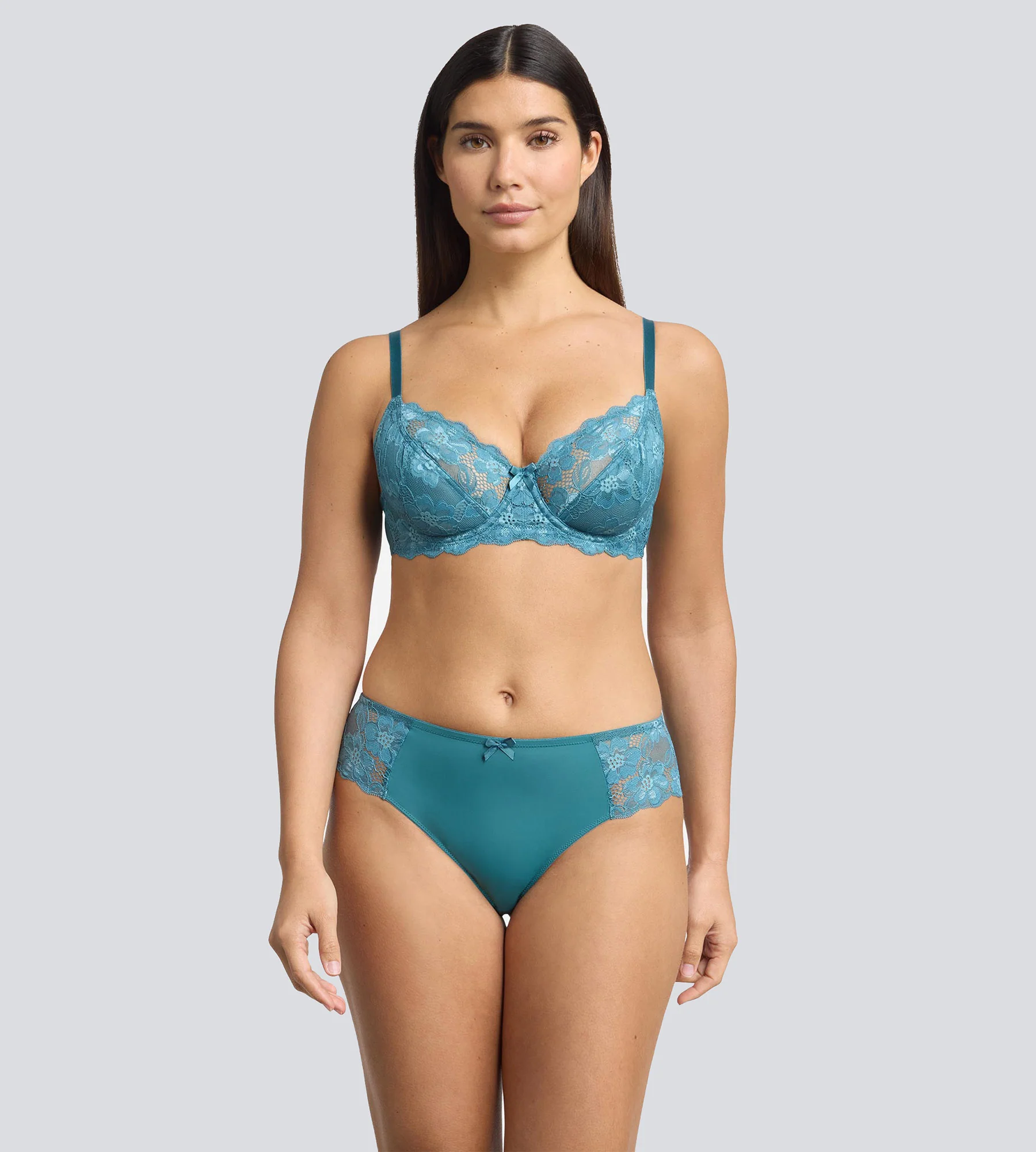 Reggiseno a balconcino con ferretto blu Essential Elegance - Image 3