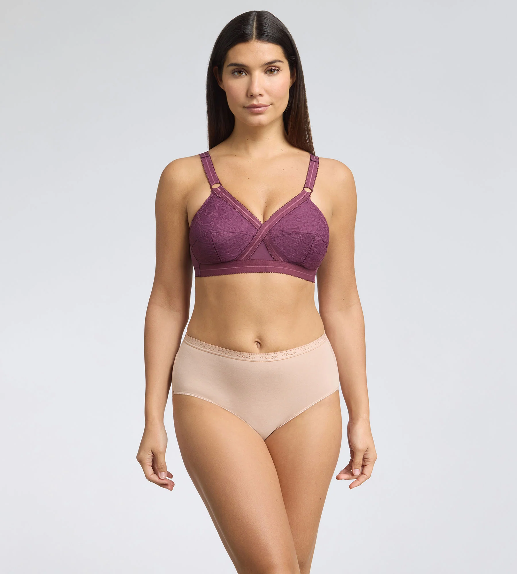 Reggiseno senza ferretto viola Criss Cross 556 - Image 3