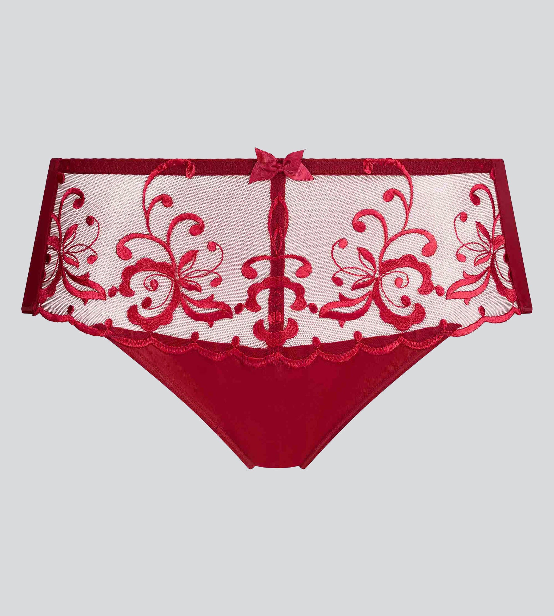 Slip rosso velluto Essential Elegance Embroidery - Image 5